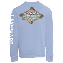 Boys Beach Lacrosse Long Sleeve T-Shirt - Light Blue