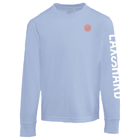 Boys Beach Lacrosse Long Sleeve T-Shirt - Light Blue