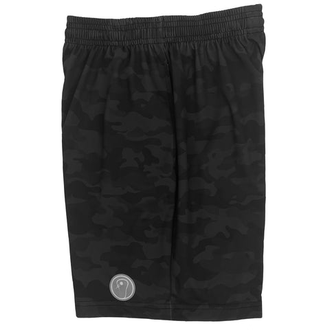 Boys Camo Lacrosse Shorts - Black