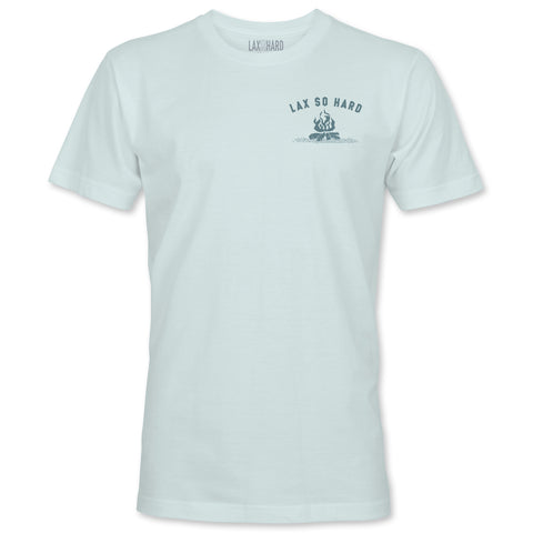 Boys Churnin & Burnin Lacrosse T-Shirt - Ice Blue