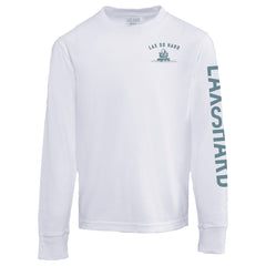 Boys Churnin & Burnin Lacrosse Long Sleeve T-Shirt - White