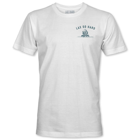 Boys Churnin & Burnin Lacrosse T-Shirt - White