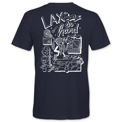 Boys Lacrosse Globe T-Shirt - Navy Blue