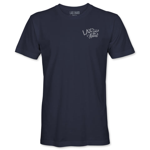 Boys Lacrosse Globe T-Shirt - Navy Blue