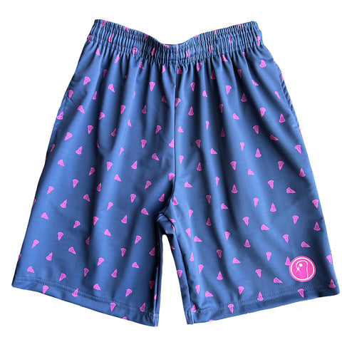 Mens Prep Lacrosse Shorts - Navy and Pink