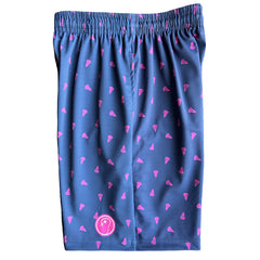 Boys Prep Lacrosse Shorts - Navy and Pink