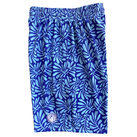 Boys Tropical Lacrosse Shorts - Blue