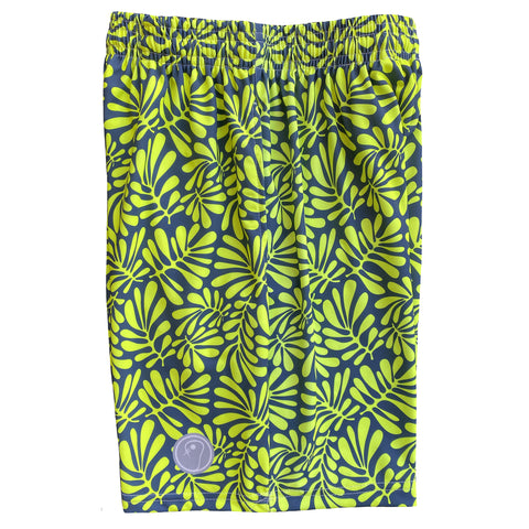 Boys Tropical Lacrosse Shorts - Yellow