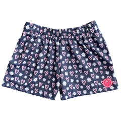 Girls Lacrosse Heart Shorts - Navy