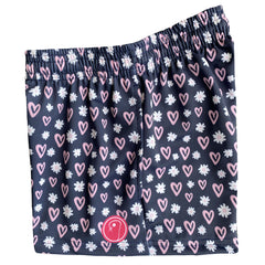 Girls Lacrosse Heart Shorts - Navy