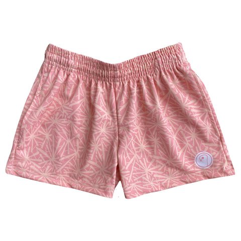 Girls Lacrosse Burst Shorts - Peach