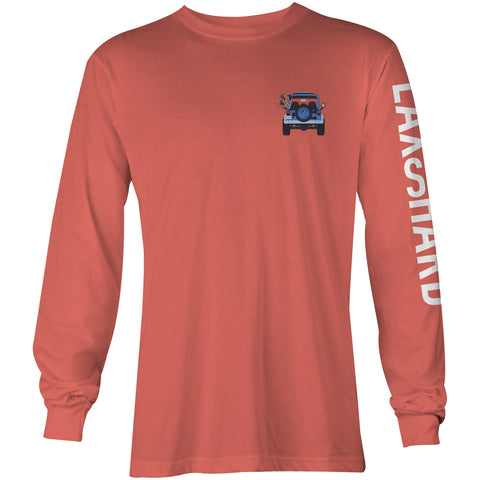 Mens Beach Lacrosse Jeep Long Sleeve T-Shirt - Melon