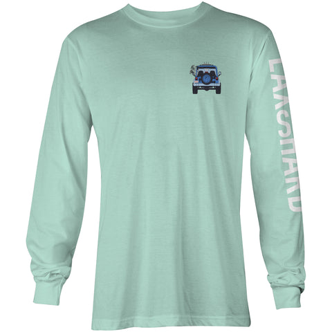 Mens Beach Lacrosse Jeep Long Sleeve T-Shirt - Mint