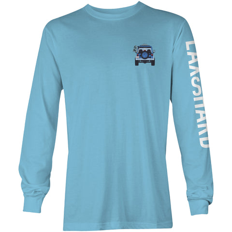 Mens Beach Lacrosse Jeep Long Sleeve T-Shirt - Blue