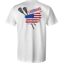 Mens American Lacrosse T-Shirt White