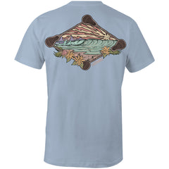 Mens Beach Lacrosse T-Shirt - Light Blue