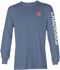 Mens Beach Lacrosse Long Sleeve T-Shirt - Blue