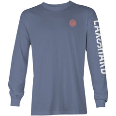 Mens Beach Lacrosse Long Sleeve T-Shirt - Blue