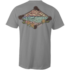 Mens Beach Lacrosse T-Shirt - Light Gray