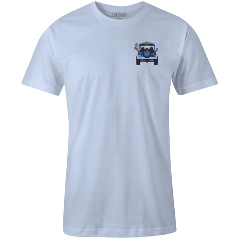 Mens Beach Lacrosse Jeep T-Shirt - Light Blue