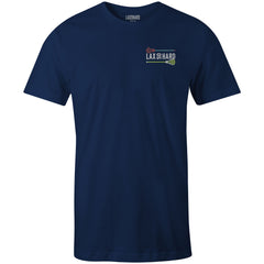 Mens Lacrosse Stick Colors T-Shirt - Navy Blue