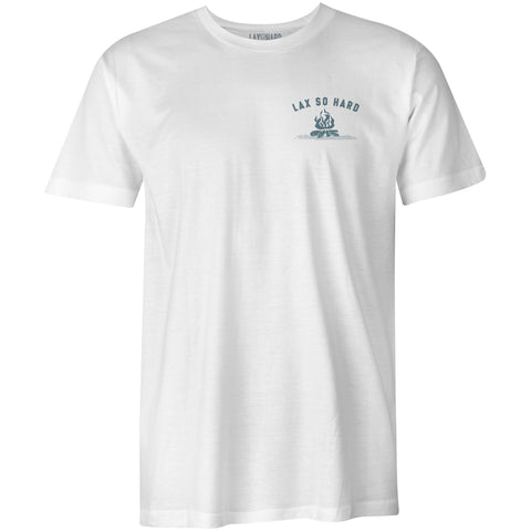 Mens Churnin & Burnin Lacrosse T-Shirt - White