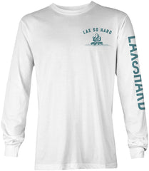 Mens Churnin & Burnin Lacrosse Long Sleeve T-Shirt - White