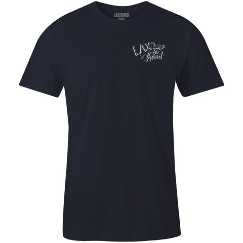 Mens Lacrosse Globe T-Shirt - Navy Blue