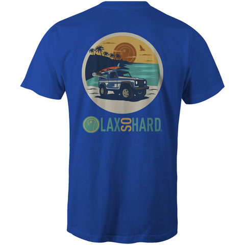 Mens Beach Lacrosse Jeep T-Shirt - Royal Blue