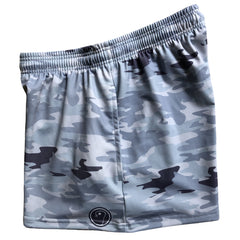 Womens Camo Lacrosse Shorts - Blue