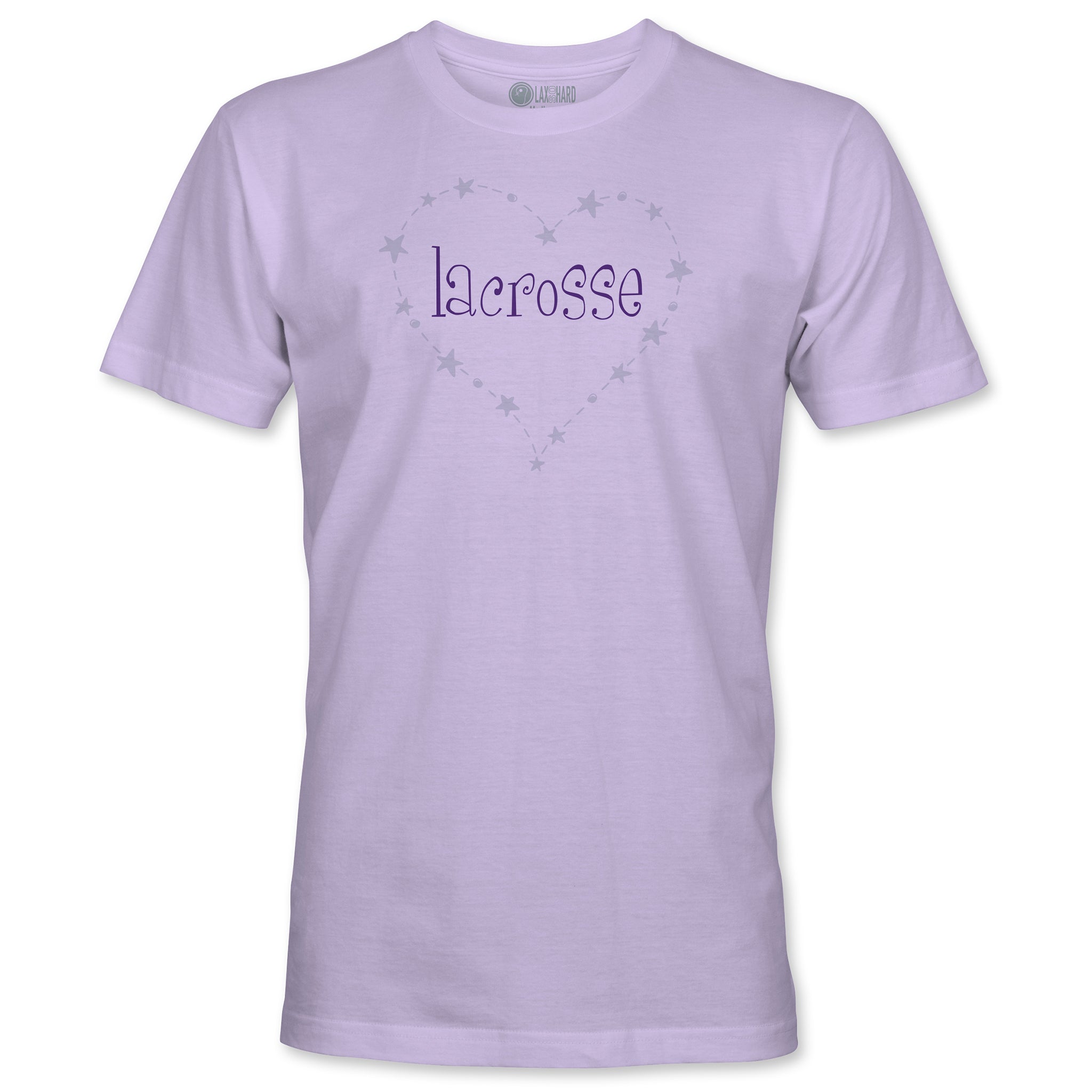 Girls LACROSSE Heart T-Shirt - Purple